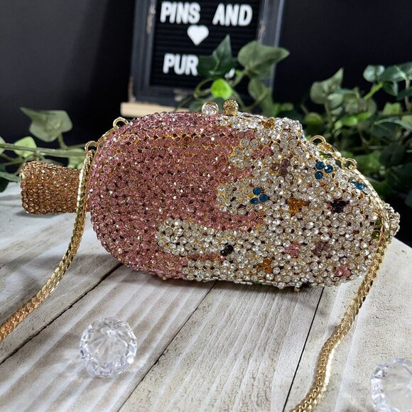 Popsicle Ice Cream Crossbody Evening Purse Bling Bag Clutch Sparkle Handbag - Picture 5 of 16